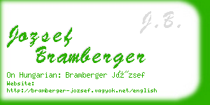 jozsef bramberger business card